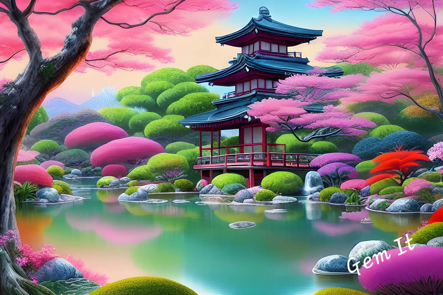 Japanese Garden 316 - Specially ordered for you. Delivery is approximately 4 - 6 weeks.