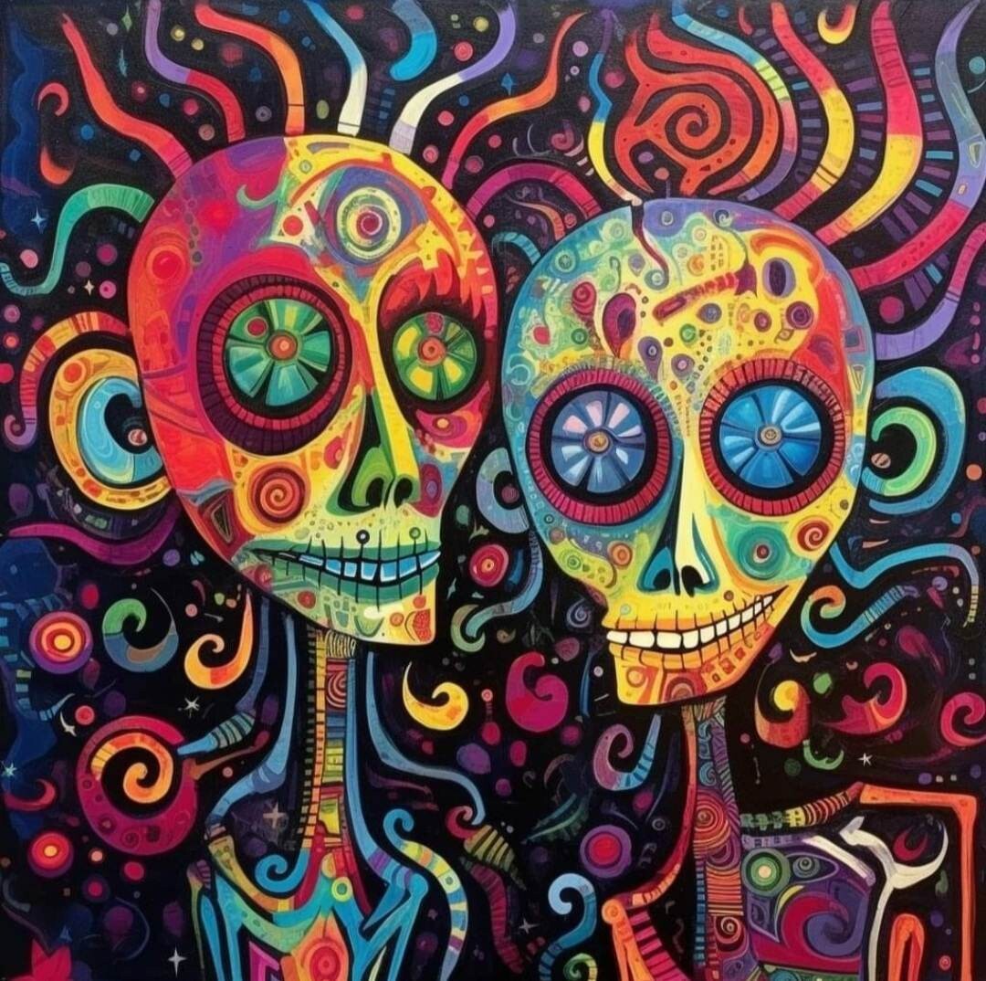 Abstract Skeletons J025 - Full Drill Diamond Painting - Specially ordered for you. Delivery is approximately 4 - 6 weeks.