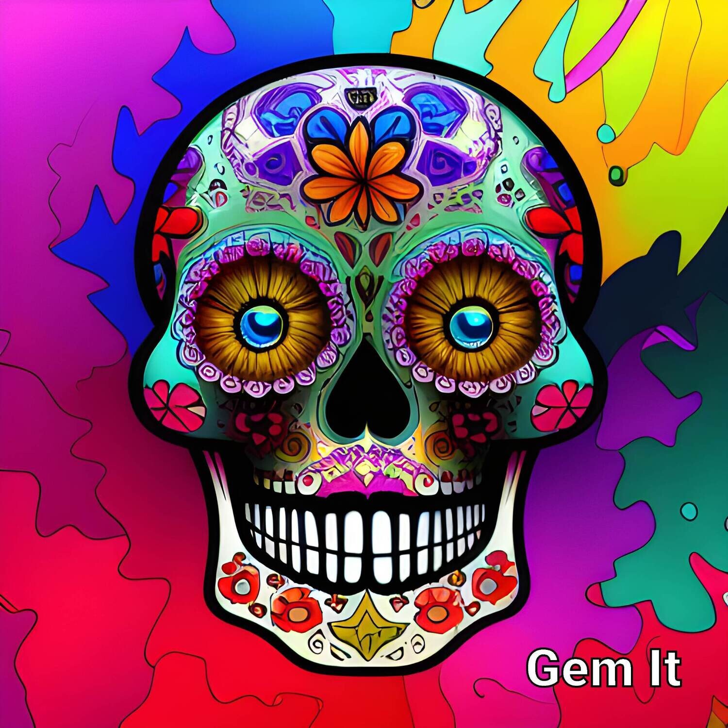 Colourful Skull 1016 - Full Drill Diamond Painting - Specially ordered for you. Delivery is approximately 4 - 6 weeks.