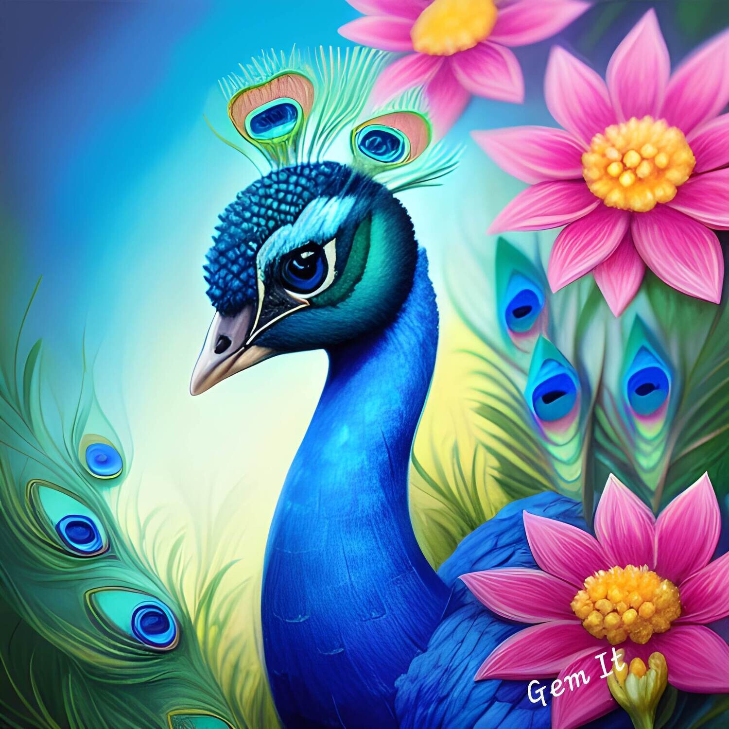 Baby Peacock 751 - Full Drill Diamond Painting - Specially ordered for you. Delivery is approximately 4 - 6 weeks.