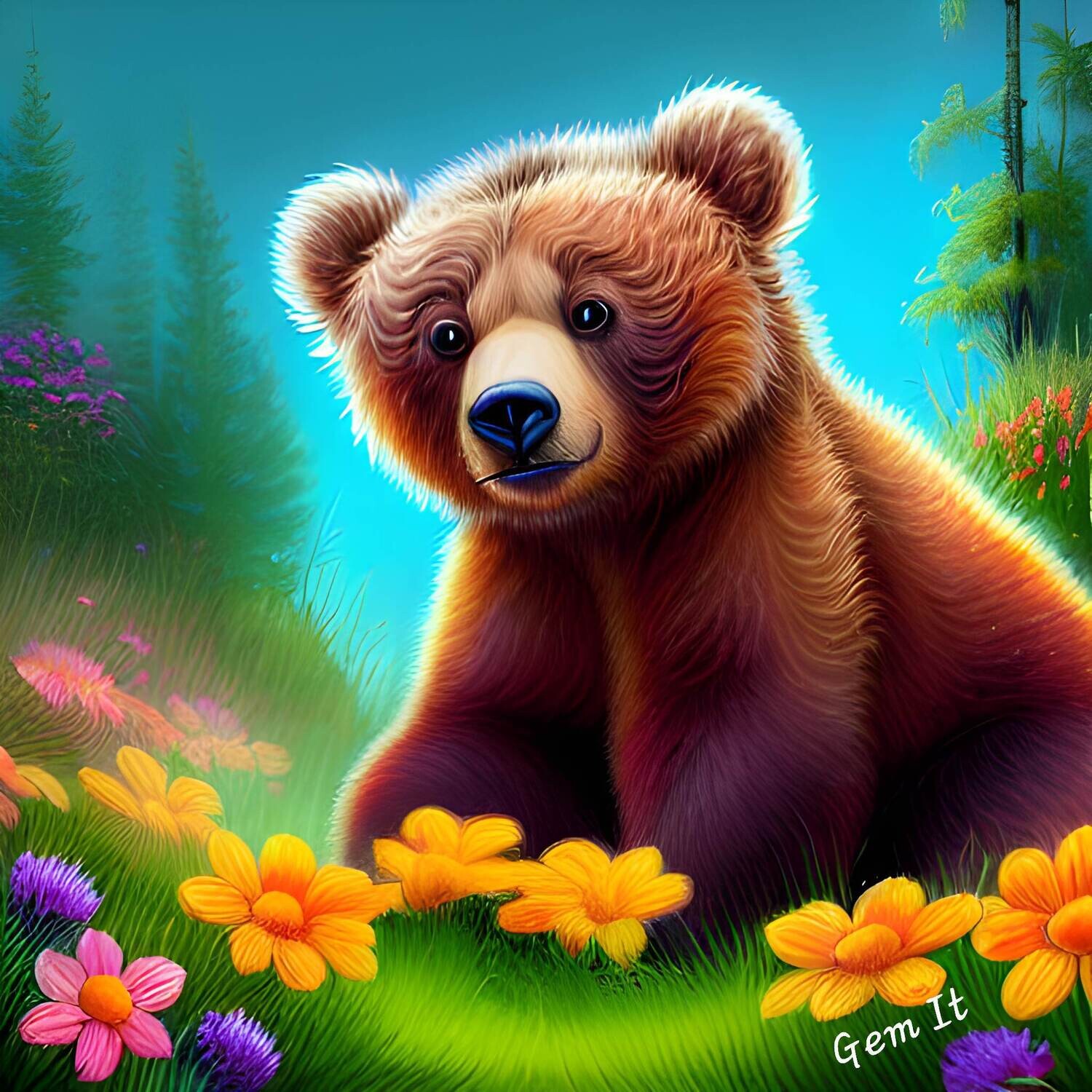Bear Cub 742 - Full Drill Diamond Painting - Specially ordered for you. Delivery is approximately 4 - 6 weeks.