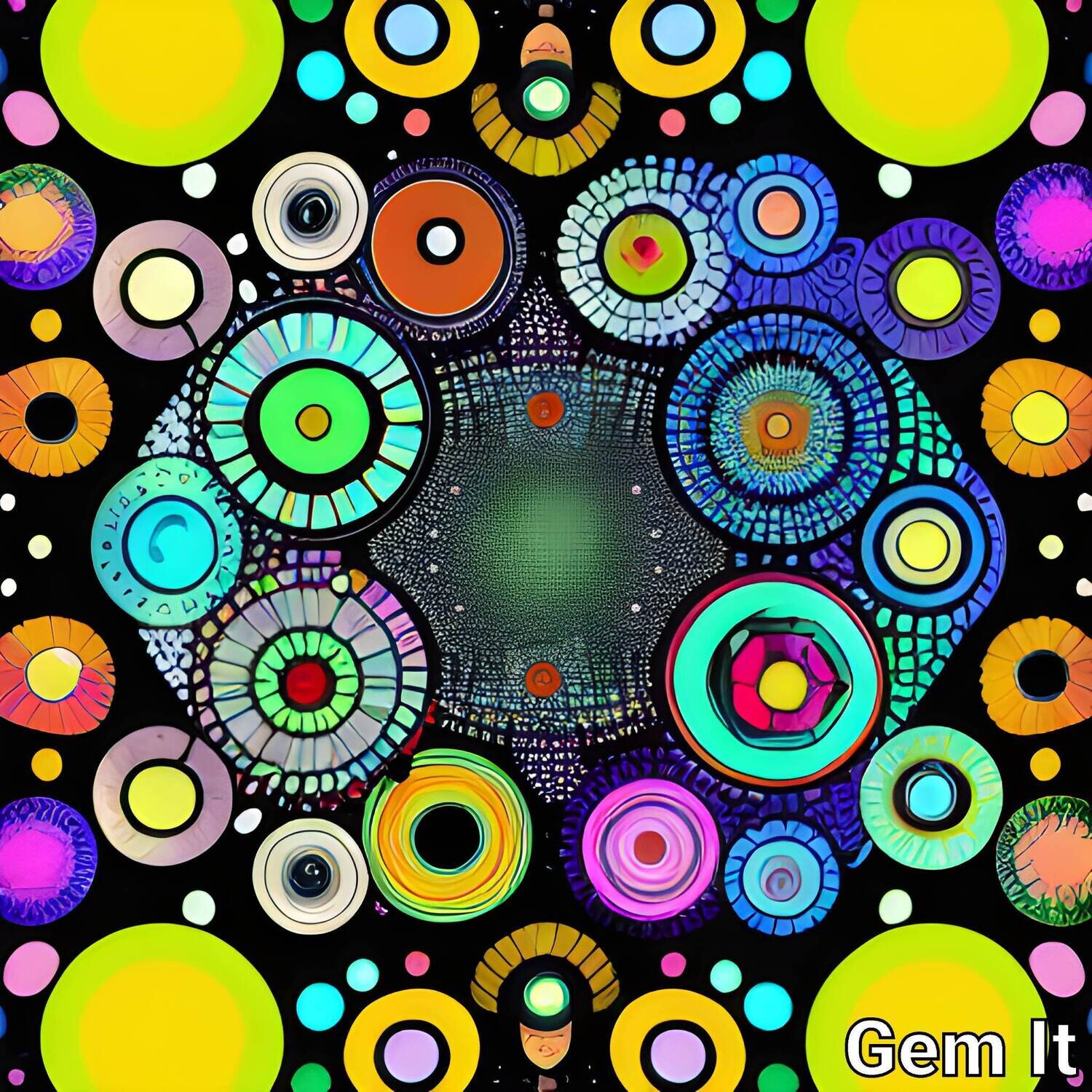Abstract Circles 1032 - Full Drill Diamond Painting - Specially ordered for you. Delivery is approximately 4 - 6 weeks.