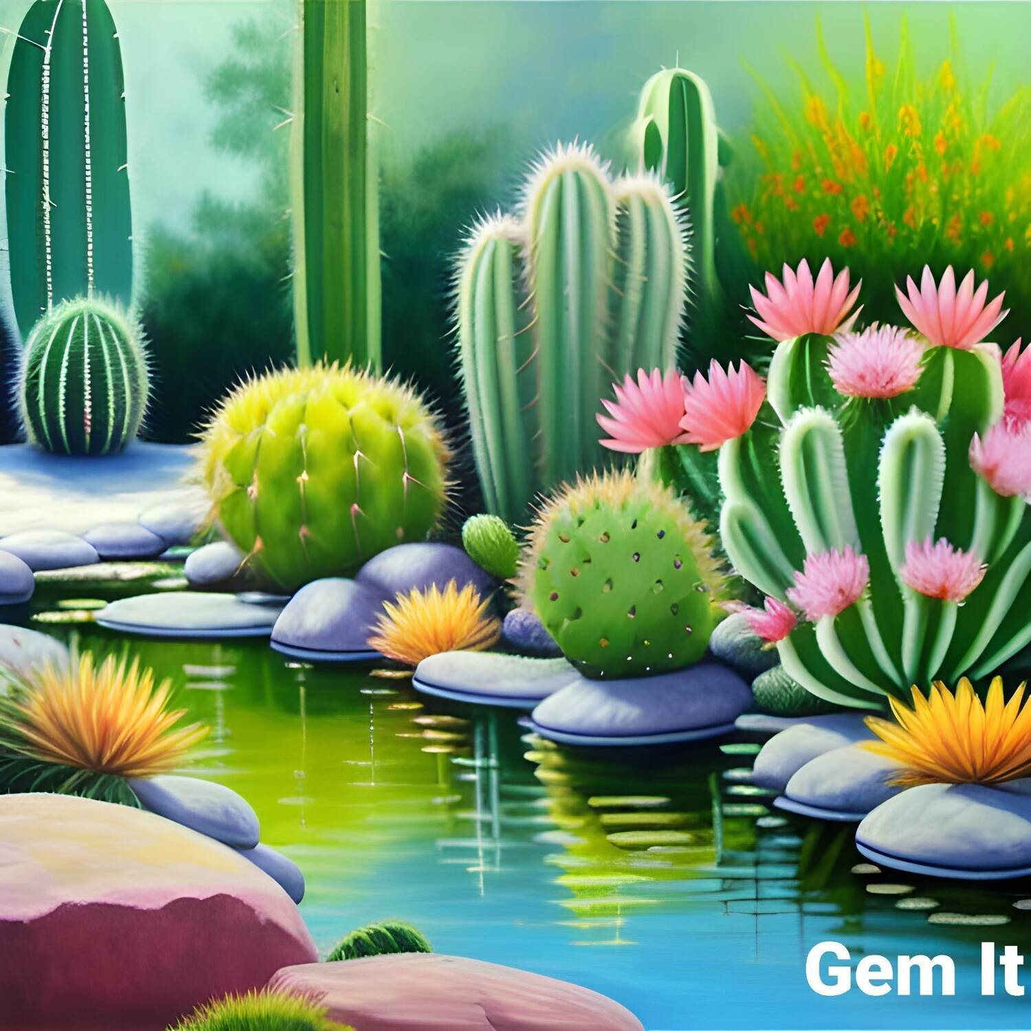 Cactus Garden 3 - Full Drill Diamond Painting - Specially ordered for you. Delivery is approximately 4 - 6 weeks.