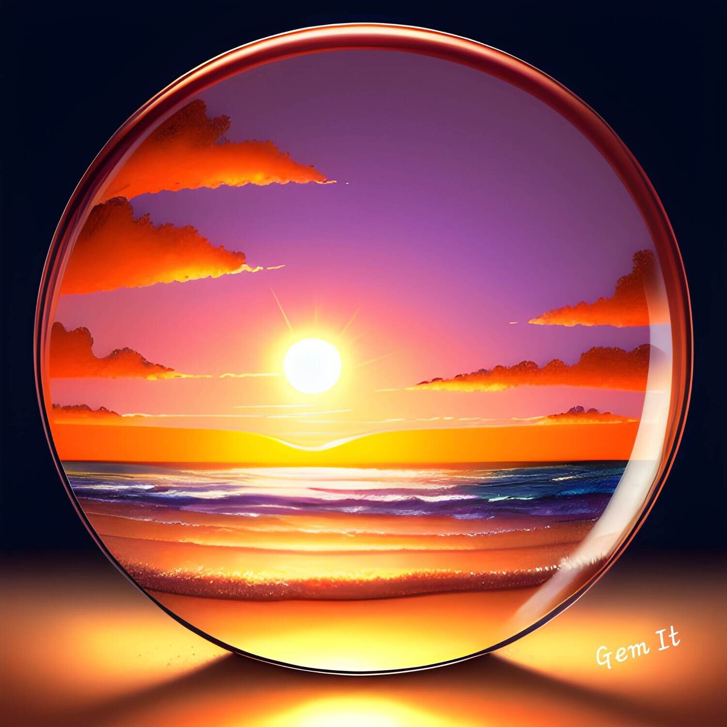 Glass Ball Sunset 621- Full Drill Diamond Painting - Specially ordered for you. Delivery is approximately 4 - 6 weeks.