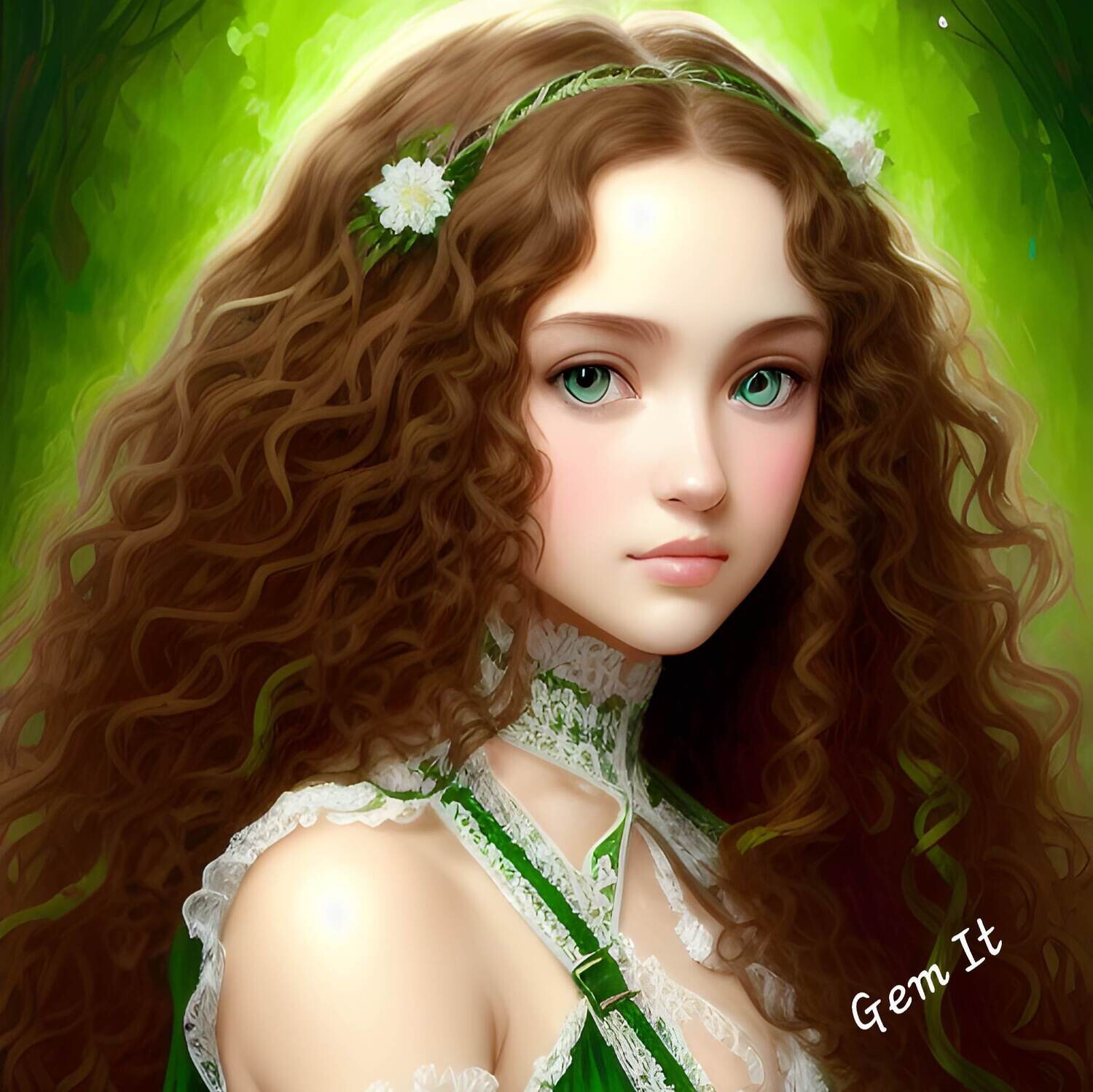 Curly Haired Girl 2 - Full Drill Diamond Painting - Specially ordered for you. Delivery is approximately 4 - 6 weeks.