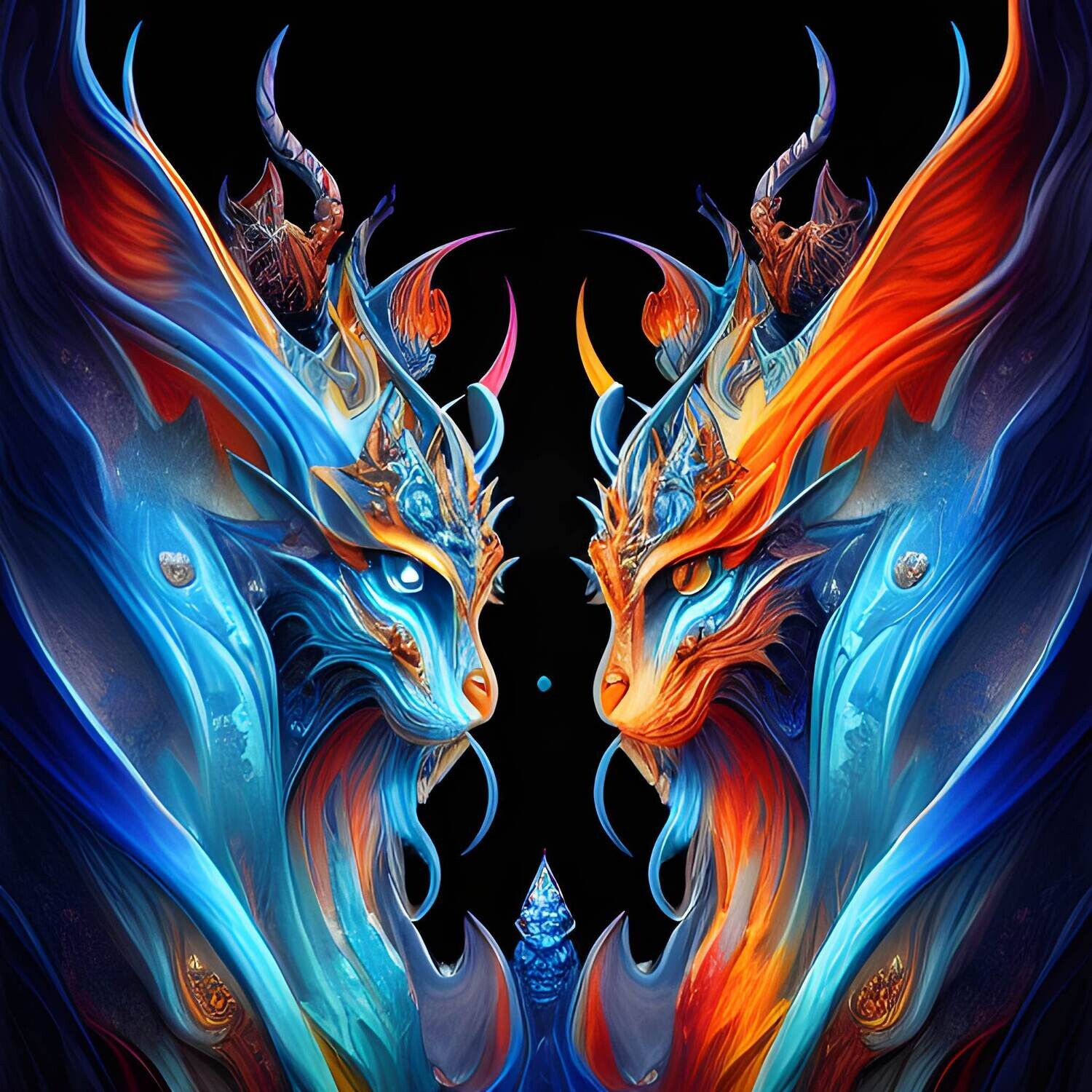 Fire and Ice Dragons 998 - Full Drill Diamond Painting - Specially ordered for you. Delivery is approximately 4 - 6 weeks.
