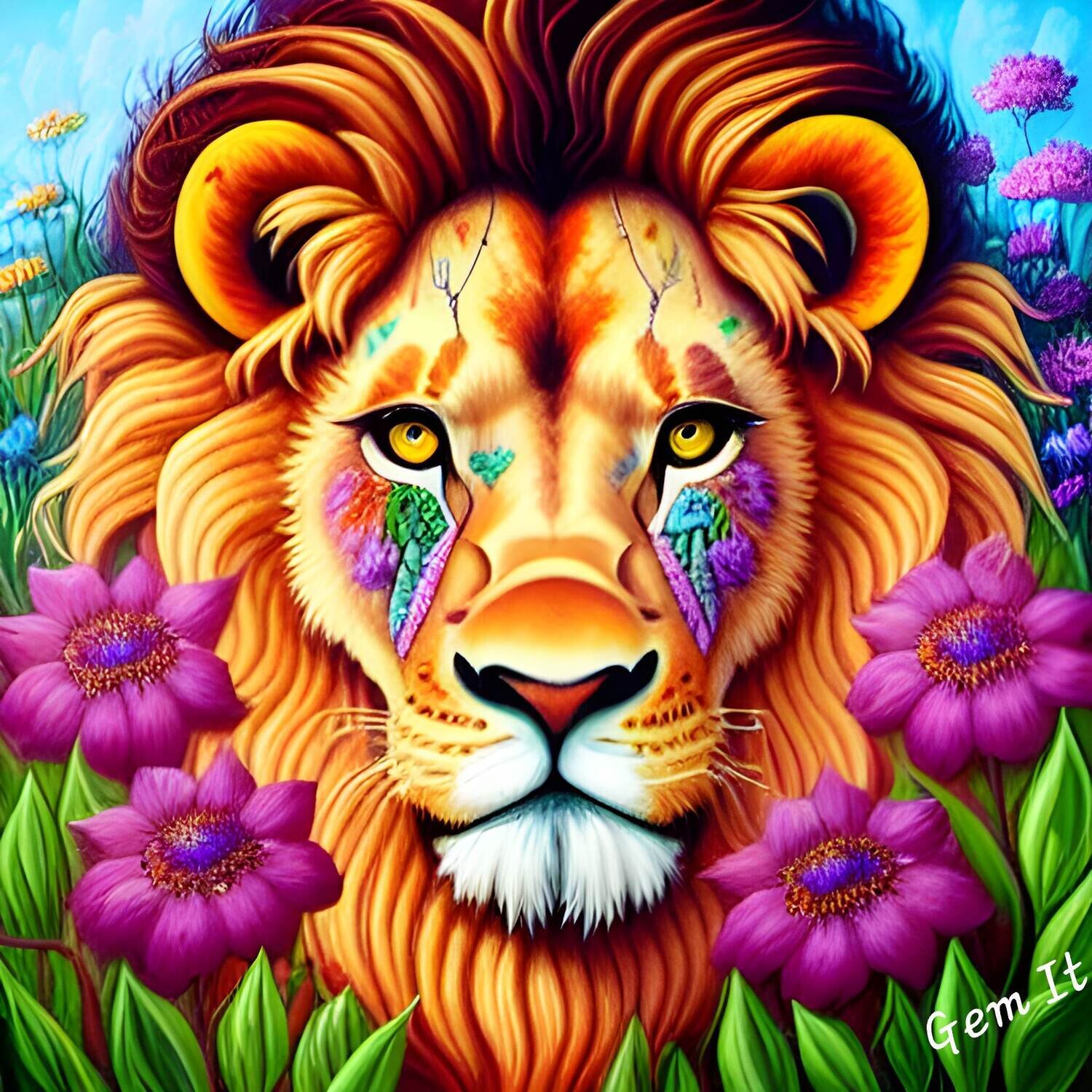 Lion J038 - Full Drill Diamond Painting - Specially ordered for you. Delivery is approximately 4 - 6 weeks.