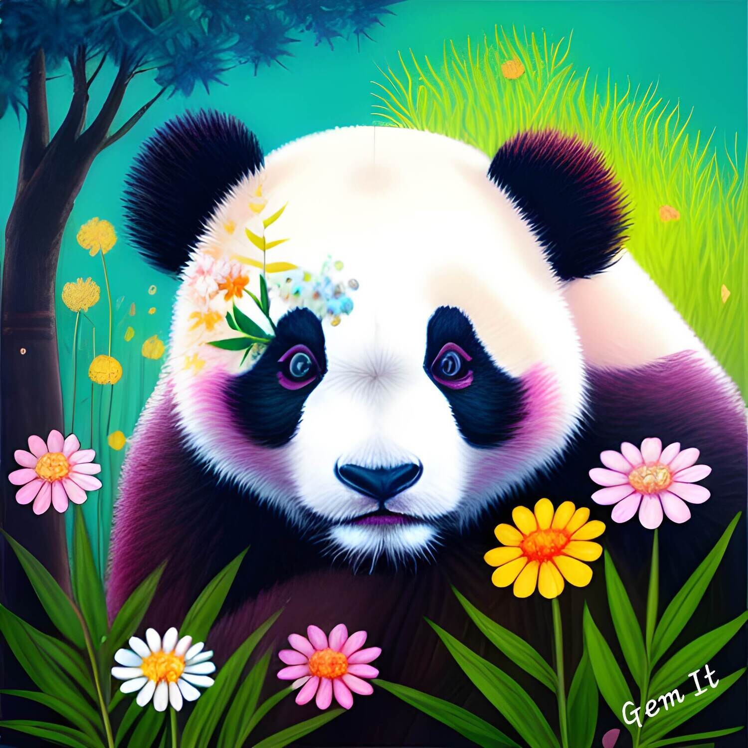 Panda J043 - Full Drill Diamond Painting - Specially ordered for you. Delivery is approximately 4 - 6 weeks.