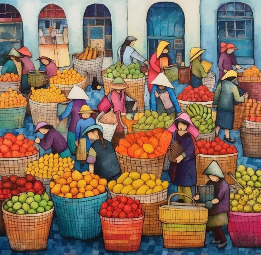 Fruit Market 941- Full Drill Diamond Painting - Specially ordered for you. Delivery is approximately 4 - 6 weeks.