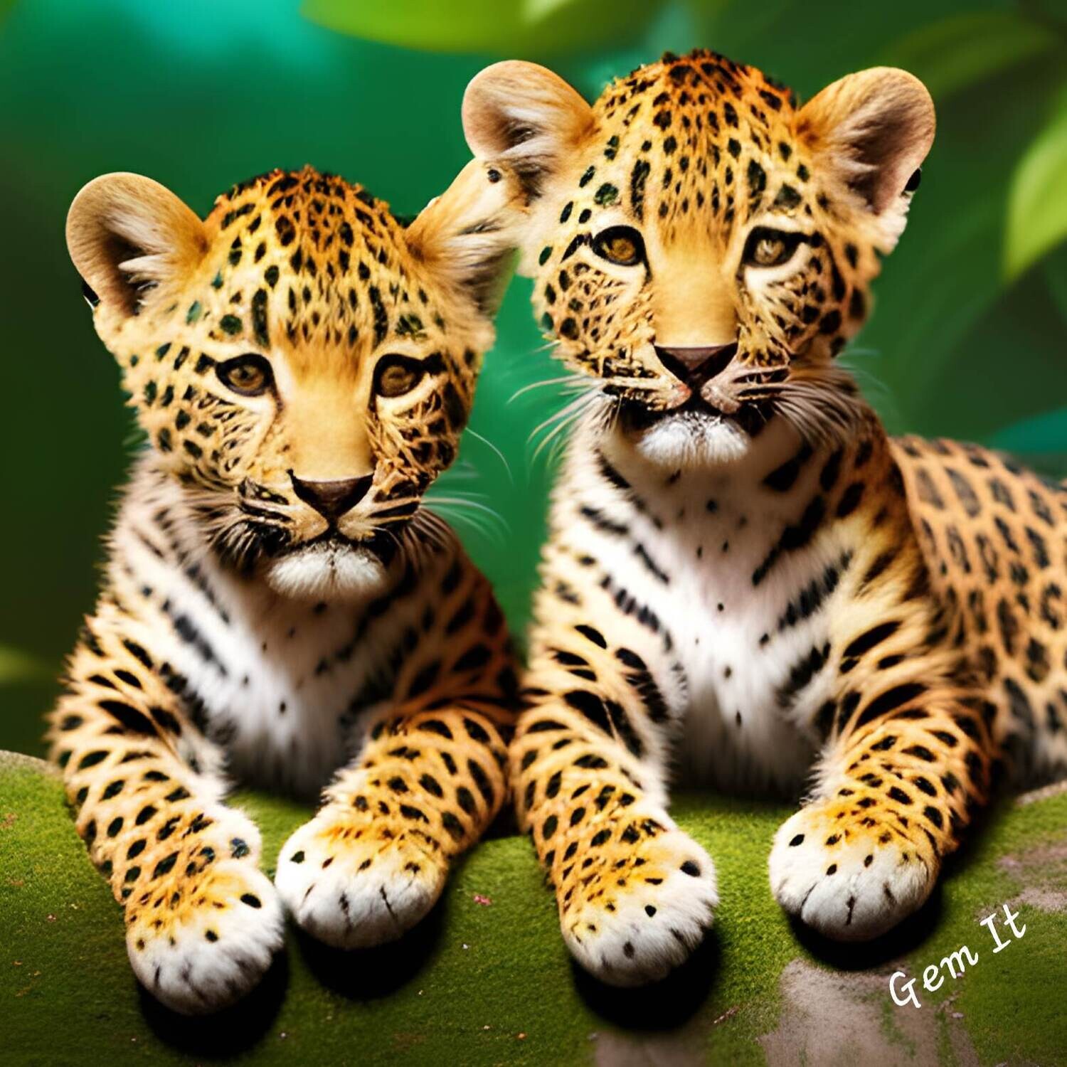 Leopard Cubs 352 - Full Drill Diamond Painting - Specially ordered for you. Delivery is approximately 4 - 6 weeks.