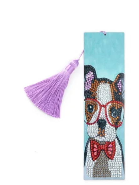 Diamond Painting Bookmark - DOG with Glasses- AA250