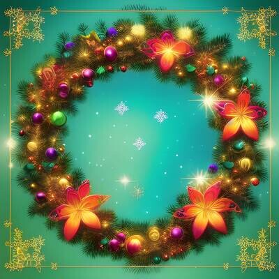 Christmas Wreath CH07 - Full Drill Diamond Painting - Specially ordered for you. Delivery is approximately 4 - 6 weeks.