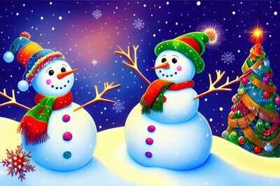 Christmas Snowmen CH06 - Specially ordered for you. Delivery is approximately 4 - 6 weeks.
