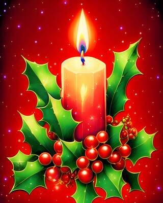 Christmas Candle CH21 - Specially ordered for you. Delivery is approximately 4 - 6 weeks.