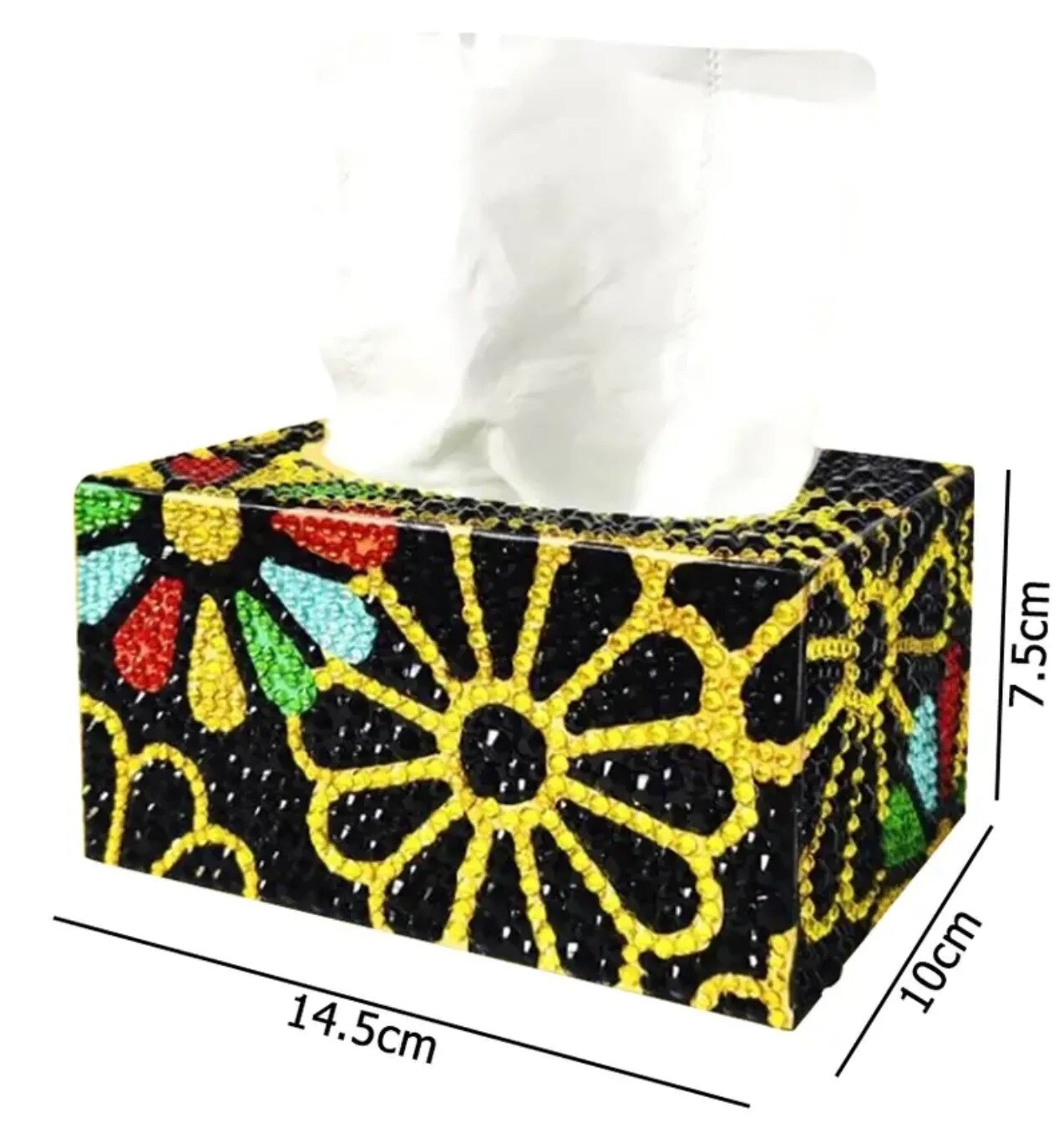 Tissue Box - Flowers - DIY Diamond Painting Kit