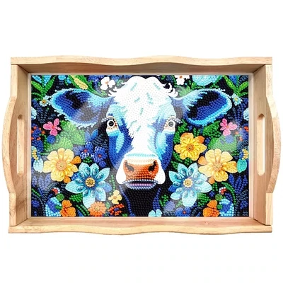 Breakfast Tray - Cow - DIY Diamond Painting Kit