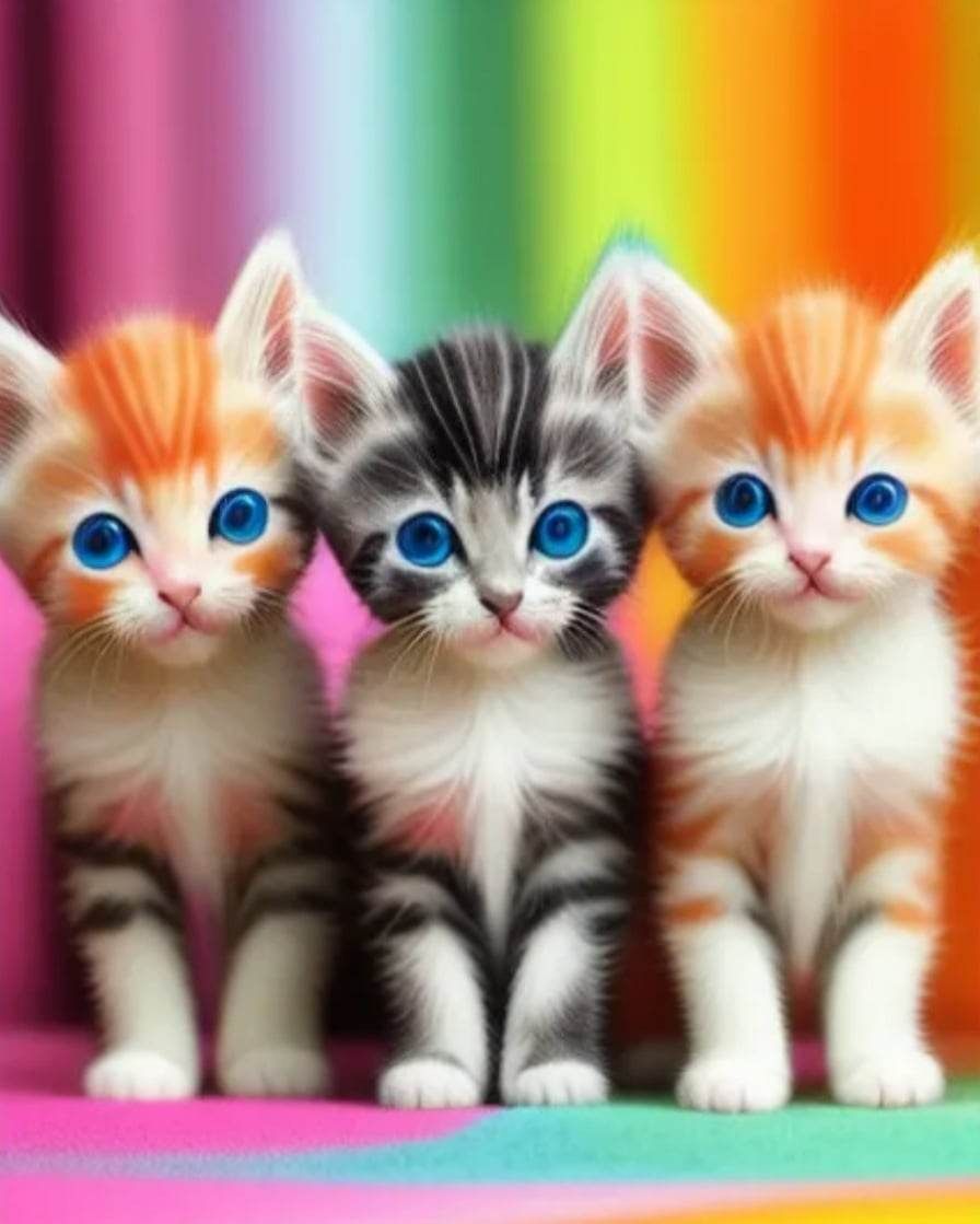 Rainbow Kittens 372 - Specially ordered for you. Delivery is approximately 4 - 6 weeks.
