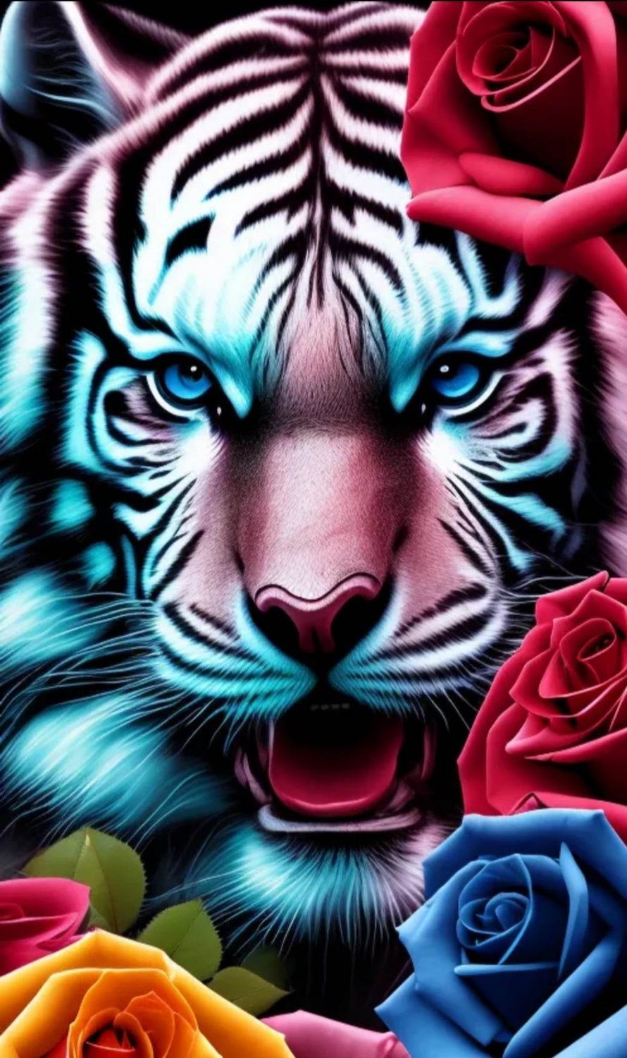 Tiger in Flowers 199 - Specially ordered for you. Delivery is approximately 4 - 6 weeks.