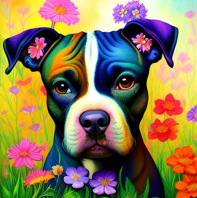 Staffie J042 - Full Drill Diamond Painting - Specially ordered for you. Delivery is approximately 4 - 6 weeks.