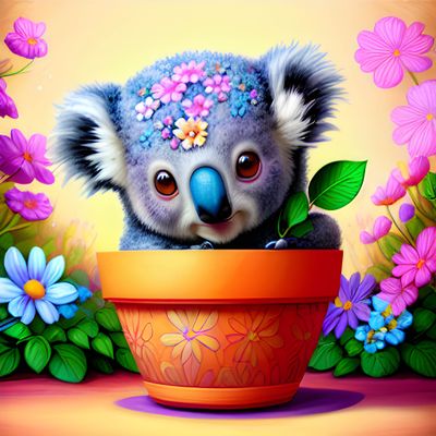Potted Koala 691 - Full Drill Diamond Painting - Specially ordered for you. Delivery is approximately 4 - 6 weeks.
