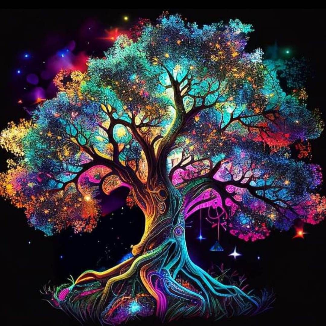 Tree of Light J009 - Full Drill Diamond Painting - Specially ordered for you. Delivery is approximately 4 - 6 weeks.
