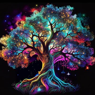 Tree of Light J009 - Full Drill Diamond Painting - Specially ordered for you. Delivery is approximately 4 - 6 weeks.