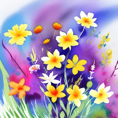 Watercolour Flowers - Full Drill Diamond Painting - Specially ordered for you. Delivery is approximately 4 - 6 weeks.