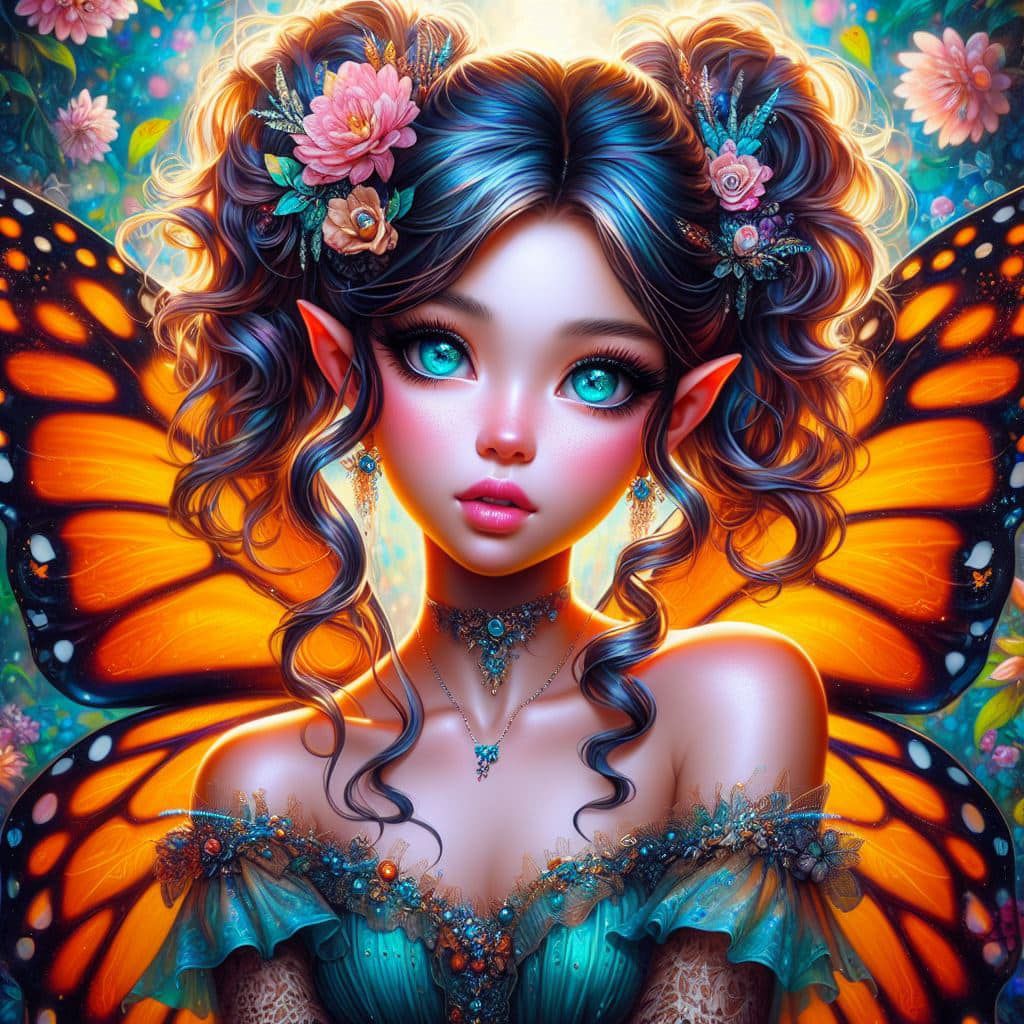 Butterfly Girl M702 - Full Drill Diamond Painting - Specially ordered for you. Delivery is approximately 4 - 6 weeks.