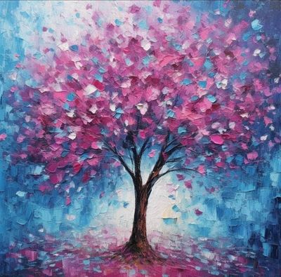Pink Tree J021 - Full Drill Diamond Painting - Specially ordered for you. Delivery is approximately 4 - 6 weeks.