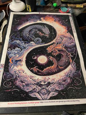 Ying Yang Dragons 50 x 70cm by Neil Taylor