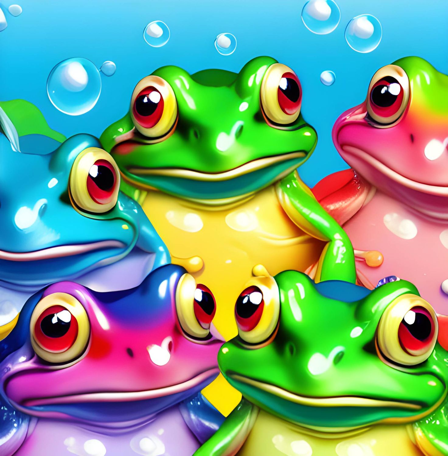Colourful Frogs 2 - Full Drill Diamond Painting - Specially ordered for you. Delivery is approximately 4 - 6 weeks.