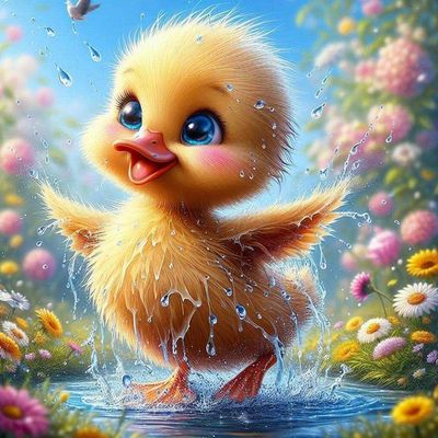 Cute Duckling E by Sylvie Nguyen Duc - Full Drill Diamond Painting - Specially ordered for you. Delivery is approximately 4 - 6 weeks.