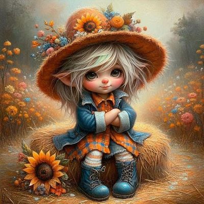 Cute Elf by Lucia Rivera Marrero - Full Drill Diamond Painting - Specially ordered for you. Delivery is approximately 4 - 6 weeks.