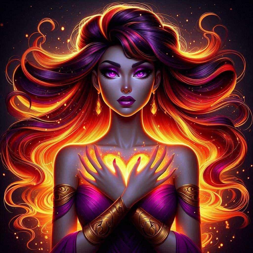 Girl of Flame by Pamela Lara - Full Drill Diamond Painting - Specially ordered for you. Delivery is approximately 4 - 6 weeks.