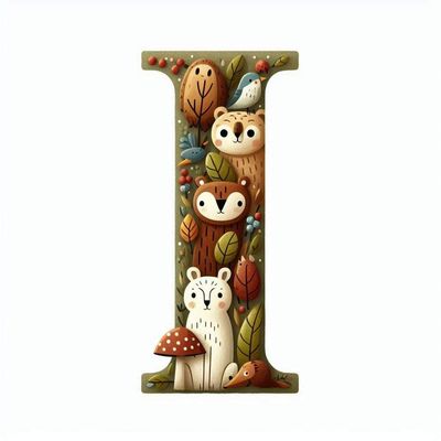 Woodland Animals Letter I by Kim Lester - Full Drill Diamond Painting - Specially ordered for you. Delivery is approximately 4 - 6 weeks.