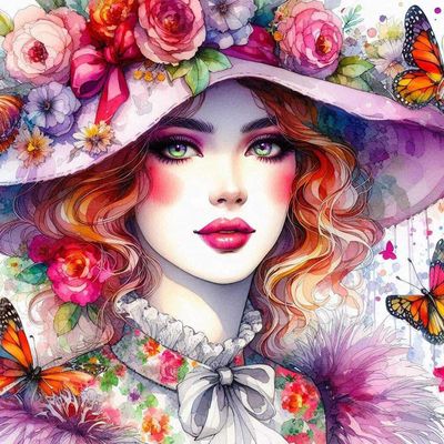 Lovely Lady by Lucia Rivera Marrero - Full Drill Diamond Painting - Specially ordered for you. Delivery is approximately 4 - 6 weeks.