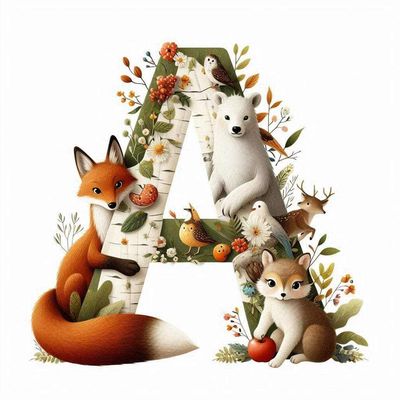 Woodland Animals Letter A by Kim Lester - Full Drill Diamond Painting - Specially ordered for you. Delivery is approximately 4 - 6 weeks.