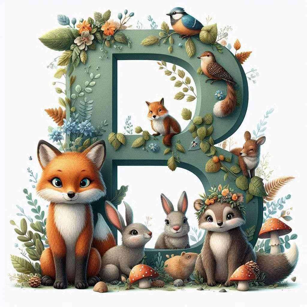 Woodland Animals Letter B by Kim Lester - Full Drill Diamond Painting - Specially ordered for you. Delivery is approximately 4 - 6 weeks.