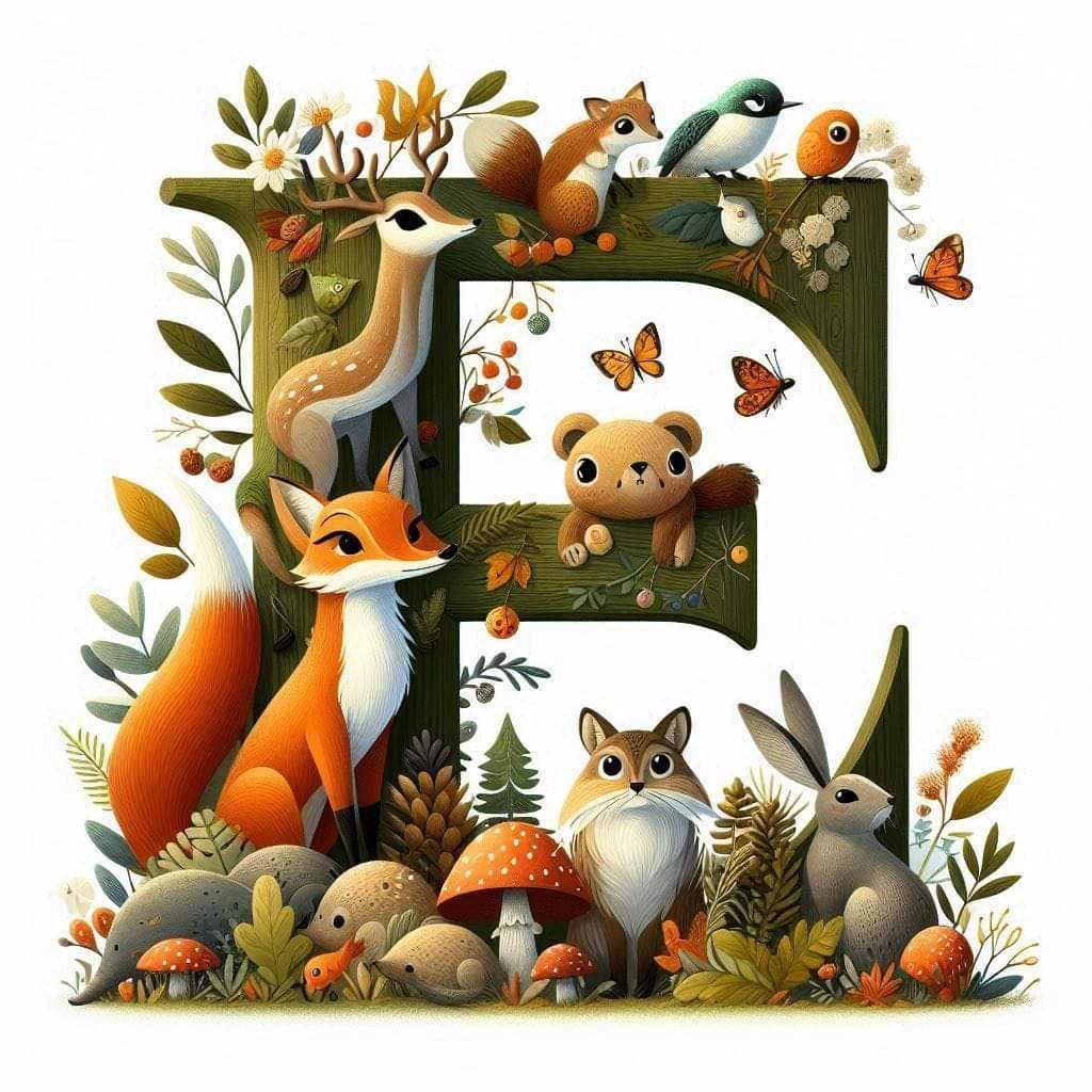 Woodland Animals Letter E by Kim Lester - Full Drill Diamond Painting - Specially ordered for you. Delivery is approximately 4 - 6 weeks.