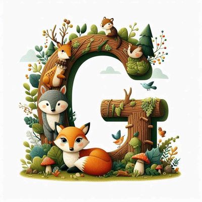Woodland Animals Letter G by Kim Lester - Full Drill Diamond Painting - Specially ordered for you. Delivery is approximately 4 - 6 weeks.