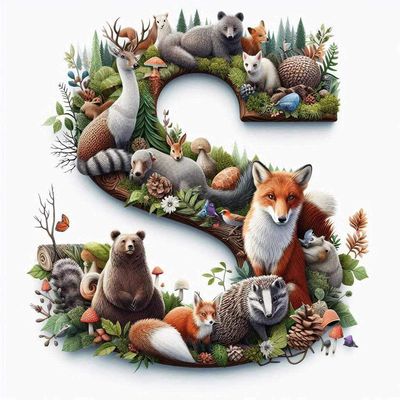 Woodland Animals Letter S by Kim Lester - Full Drill Diamond Painting - Specially ordered for you. Delivery is approximately 4 - 6 weeks.
