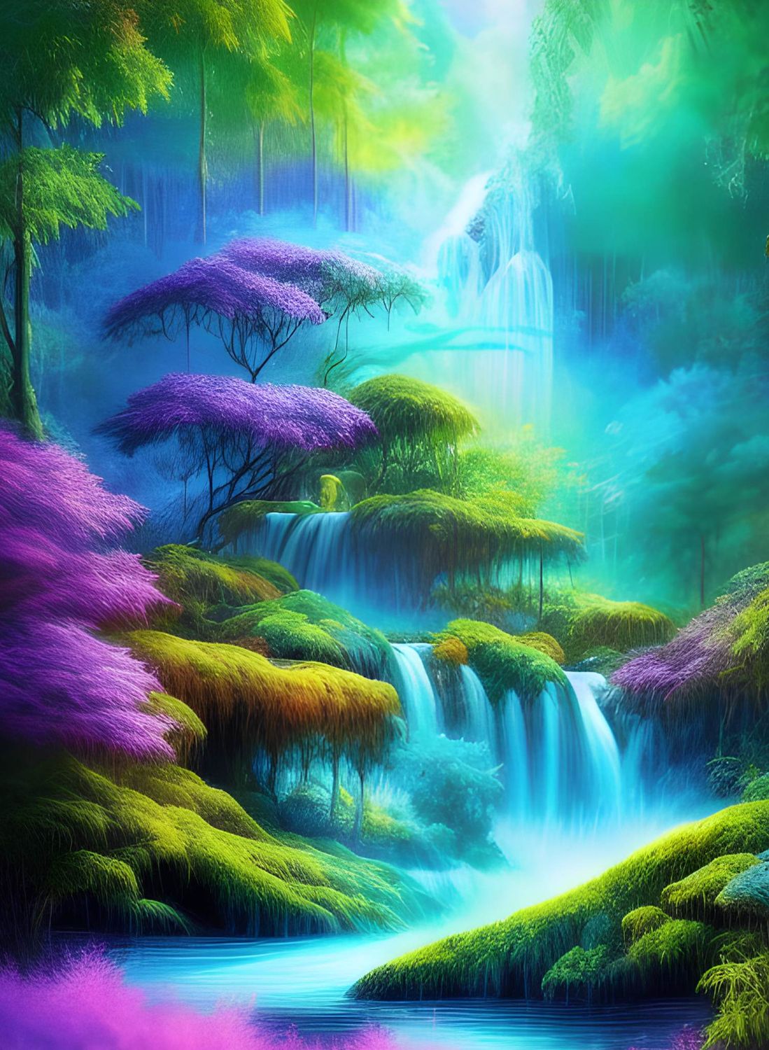 Pretty Waterfall 874 - Specially ordered for you. Delivery is approximately 4 - 6 weeks.