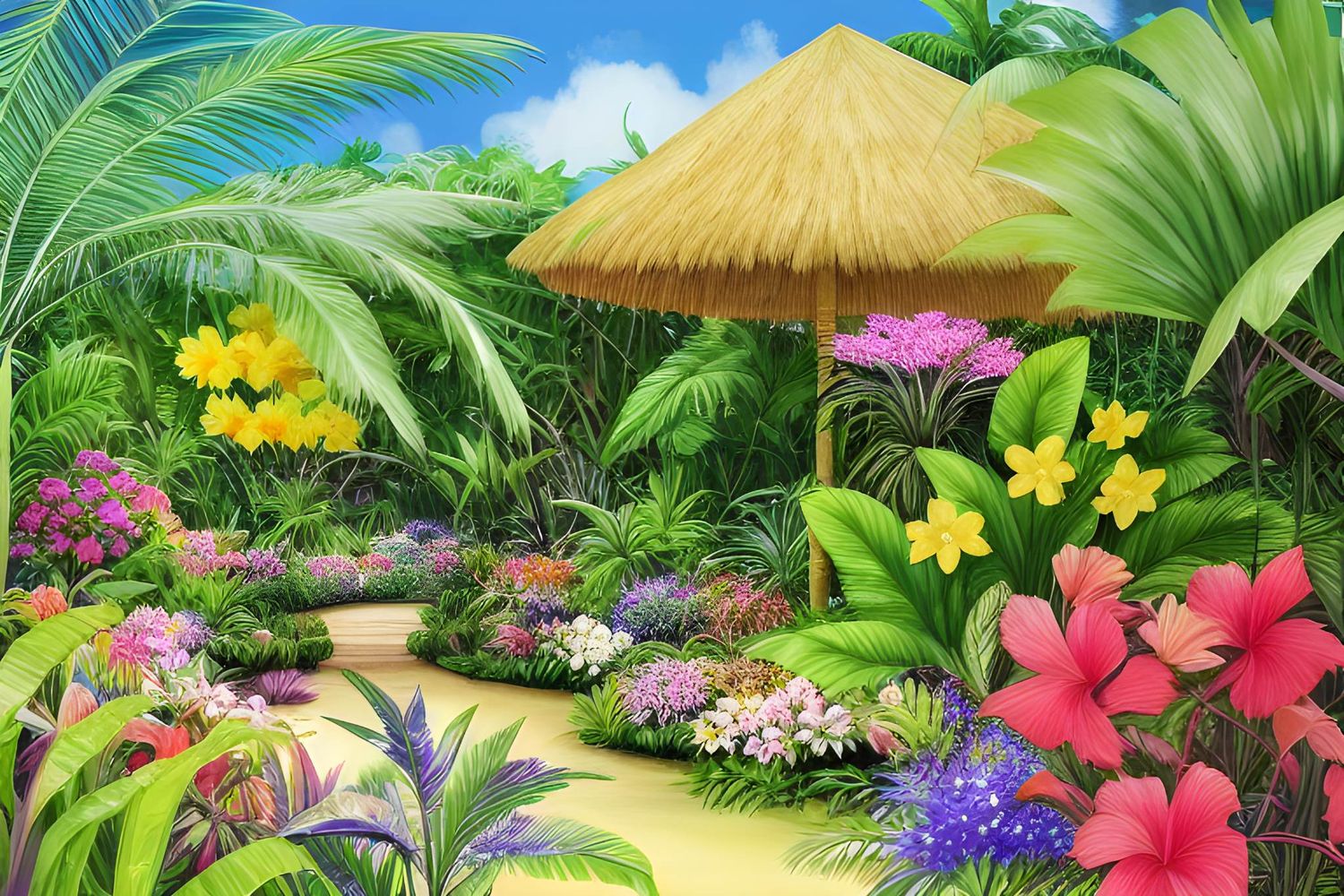 Tropical Scenery 1039 - Specially ordered for you. Delivery is approximately 4 - 6 weeks.
