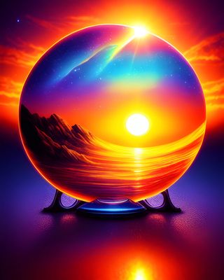 Sunset in a Glass Ball - Specially ordered for you. Delivery is approximately 4 - 6 weeks.