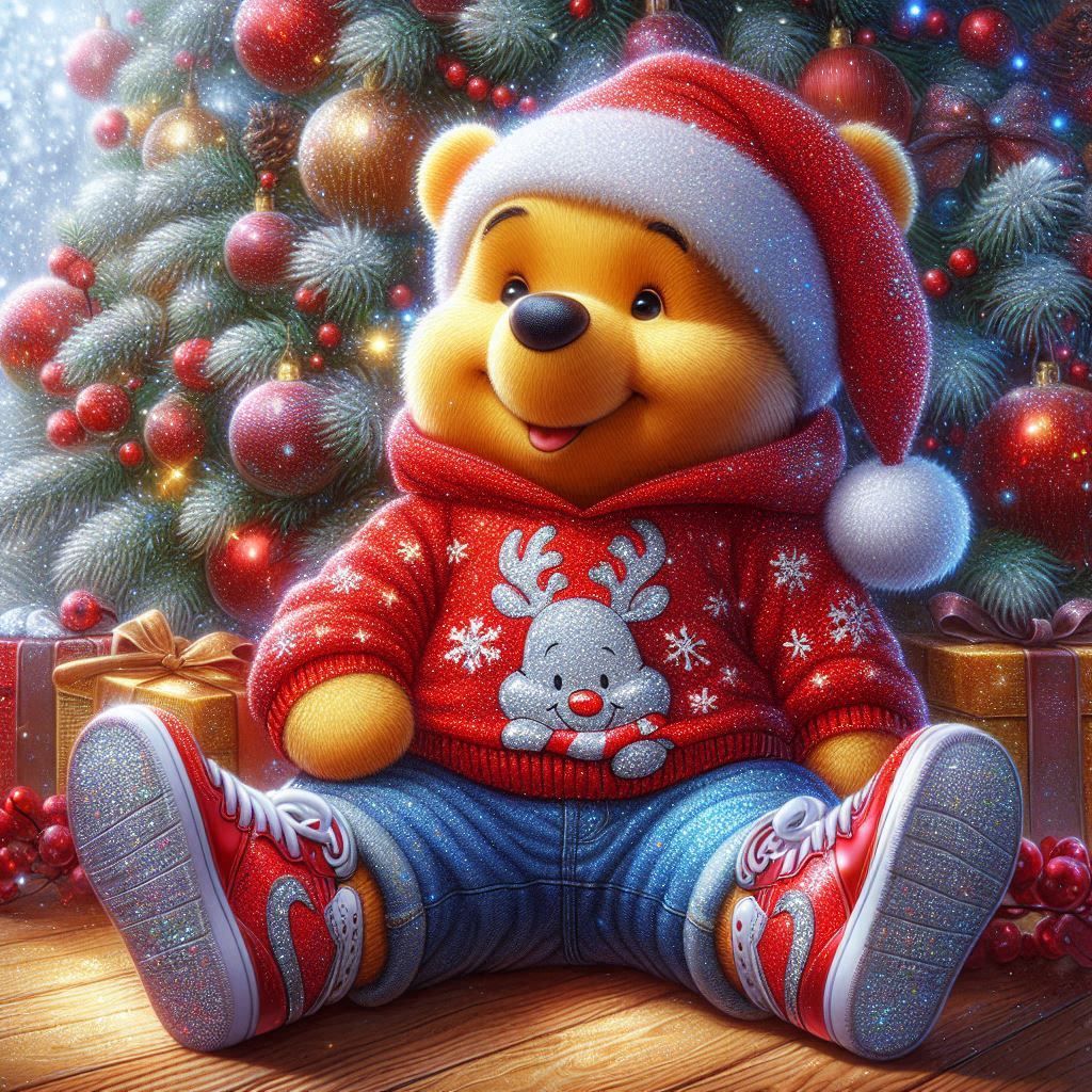 Winnie the pooh christmas D - Full Drill Diamond Painting - Specially ordered for you. Delivery is approximately 4 - 6 weeks.