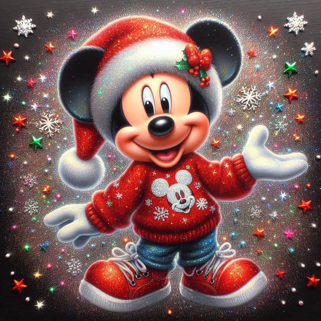 Mickey Mouse Christmas B - Full Drill Diamond Painting - Specially ordered for you. Delivery is approximately 4 - 6 weeks.