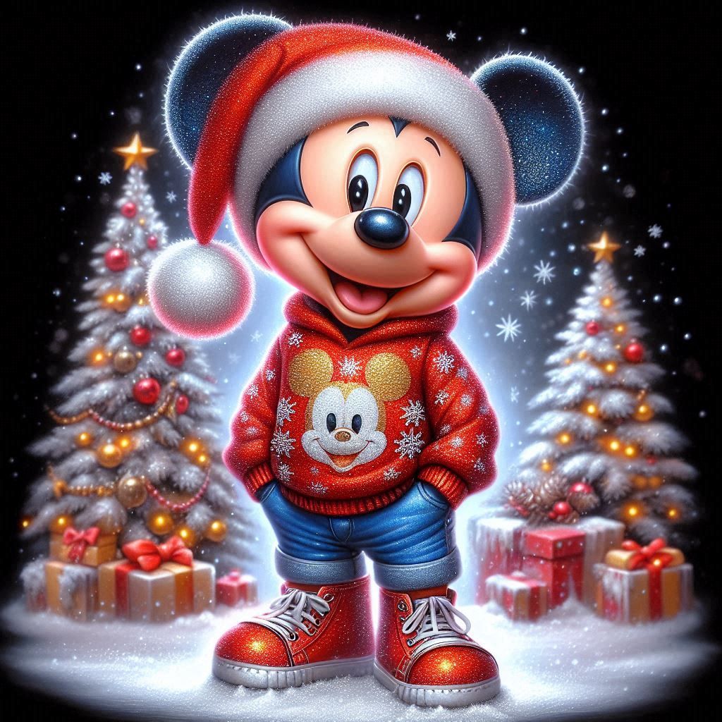 Mickey Mouse Christmas D - Full Drill Diamond Painting - Specially ordered for you. Delivery is approximately 4 - 6 weeks.