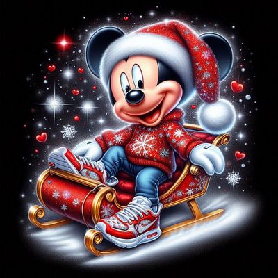 Mickey Mouse Christmas - Full Drill Diamond Painting - Specially ordered for you. Delivery is approximately 4 - 6 weeks.