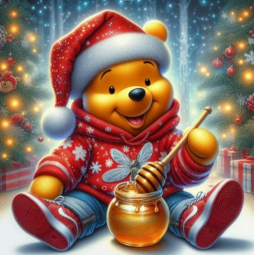 Winnie the pooh christmas - Full Drill Diamond Painting - Specially ordered for you. Delivery is approximately 4 - 6 weeks.