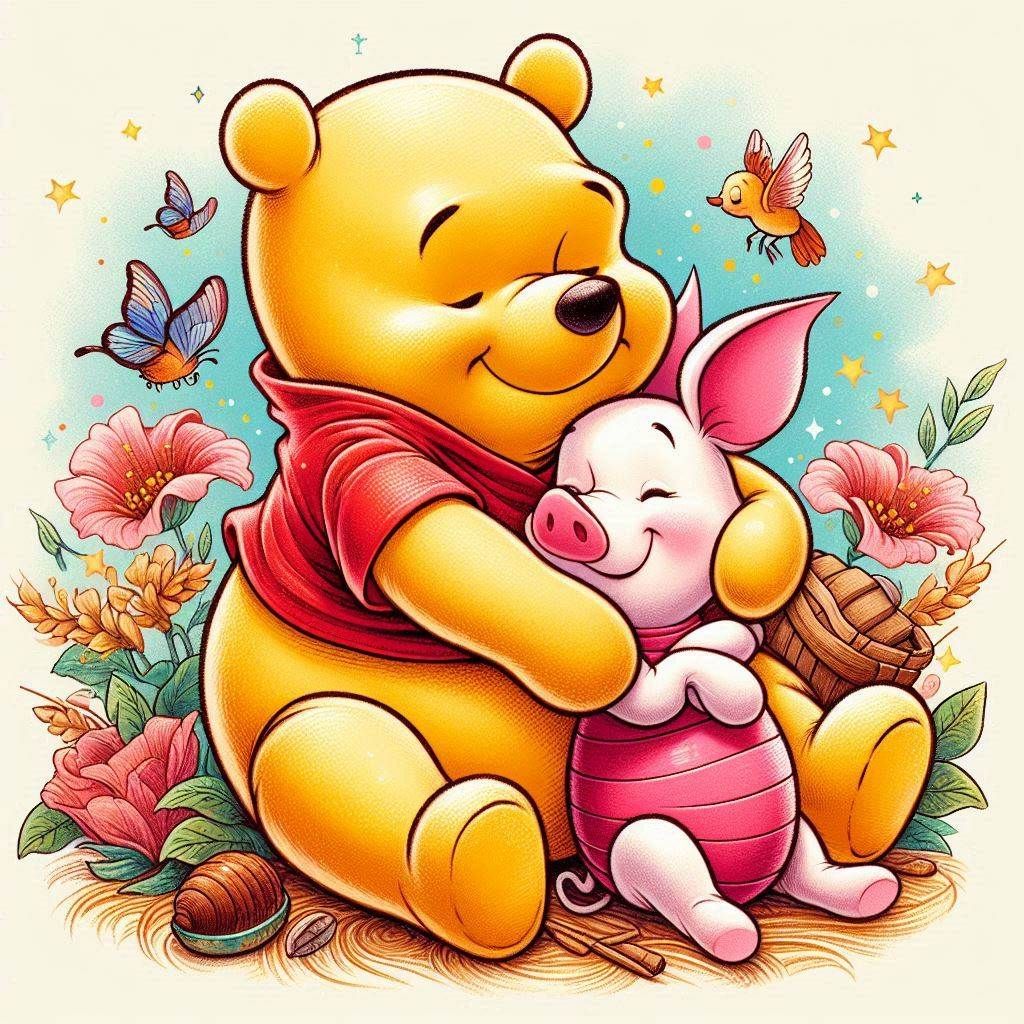 Winnie and Piglet - Full Drill Diamond Painting - Specially ordered for you. Delivery is approximately 4 - 6 weeks.